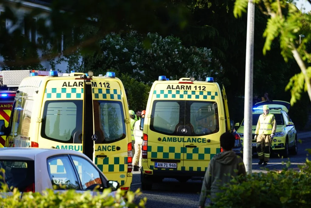 Flere ambulancer rykkede ud til ulykke i Højbjerg