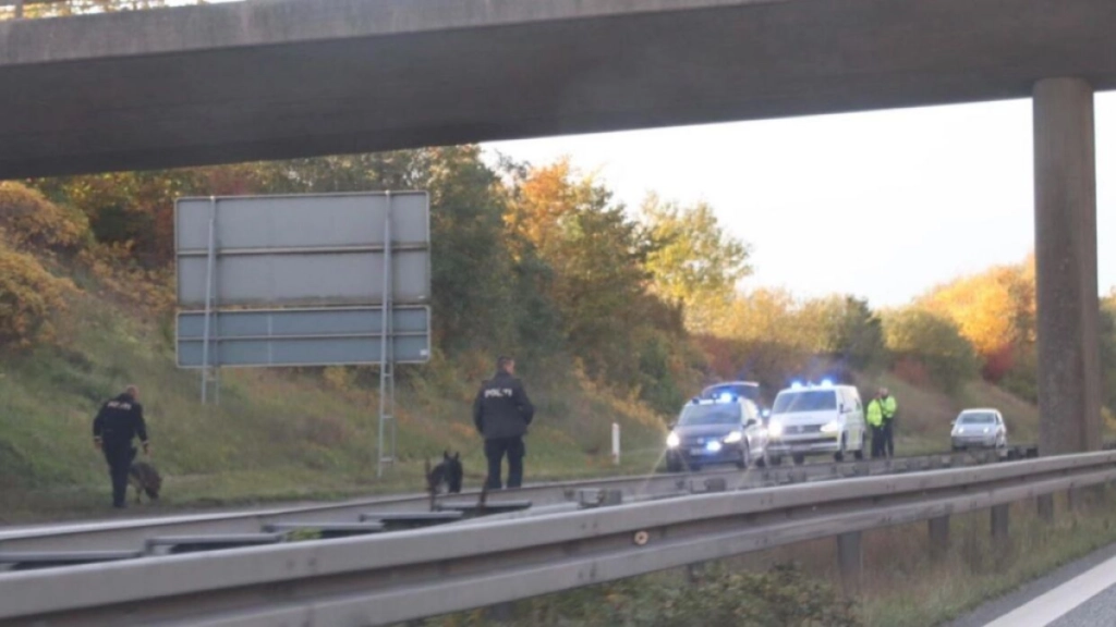 Flere vidner så det med deres egne øjne: Brutal episode udspillede sig torsdag eftermiddag på motorvejsbro